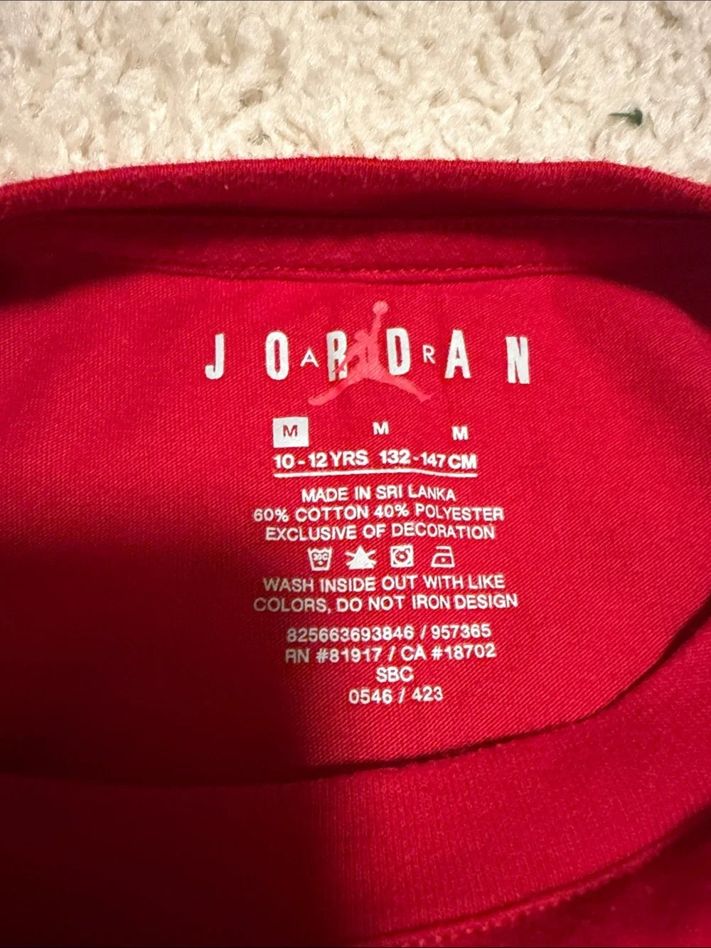 Jordan Tee Size 10/12